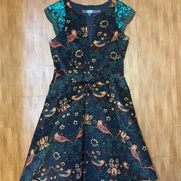 Eva Franco Dresses & Skirts - Eva Franco Black and Teal Mini Dress